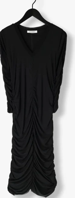 zwarte co'couture midi jurk regan cc rust mesh dress