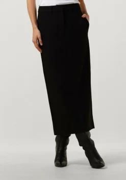 zwarte co'couture midirok vola floor pencil skirt