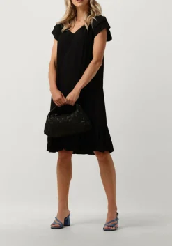 zwarte co'couture mini jurk sunrise cropped dress