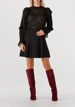 zwarte co'couture minirok luna pocket pleat mini skirt