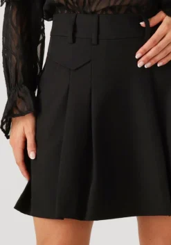 zwarte co'couture minirok luna pocket pleat mini skirt