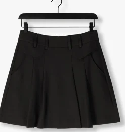 zwarte co'couture minirok luna pocket pleat mini skirt