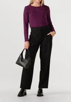 zwarte co'couture pantalon vola carrot pleat long pant