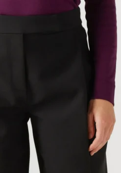 zwarte co'couture pantalon vola carrot pleat long pant