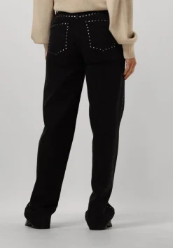 zwarte co'couture straight leg jeans new vika stud long jeans