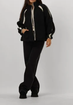 zwarte co'couture straight leg jeans new vika stud long jeans