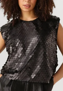 zwarte co'couture top maxi cc sequin bo blouse