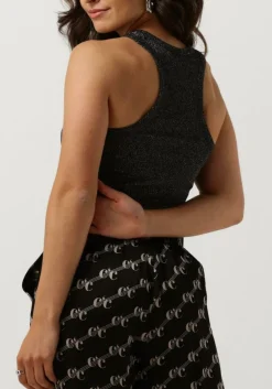 zwarte co'couture top sahara glitter tank top