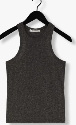 zwarte co'couture top sahara glitter tank top