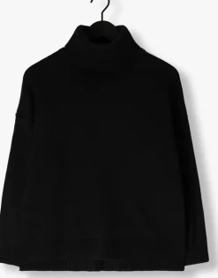 zwarte co'couture truien/vesten maja slit roll neck