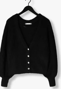 zwarte co'couture vest corelie button knit