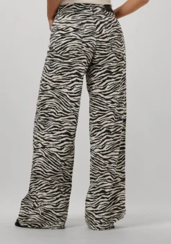 zwarte co'couture wide jeans zion zebra wide pant