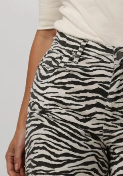 zwarte co'couture wide jeans zion zebra wide pant