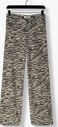 zwarte co'couture wide jeans zion zebra wide pant
