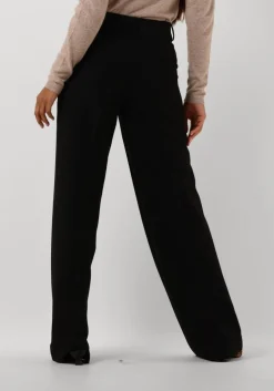 zwarte co'couture wijde broek vola long wide pant
