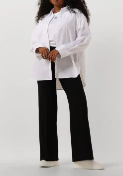 zwarte co'couture wijde broek vola long wide pant