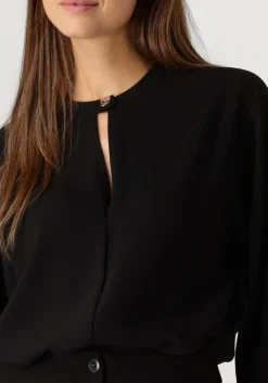 zwarte dante6 blouses thorn drastring cord top