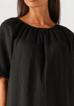 zwarte dante6 maxi jurk tilda open back detailed maxi dress