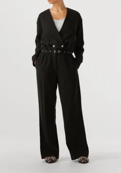 zwarte dante6 pantalon tyler belted adjustable pants