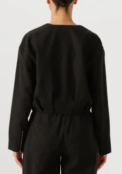 zwarte dante6 teddy jas lonza pleated bomber jacket