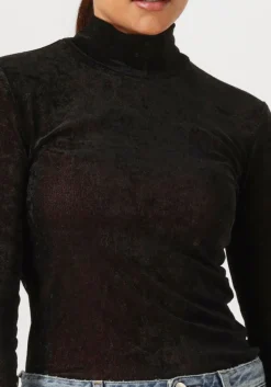 zwarte dante6 top olya velvet layering mesh top
