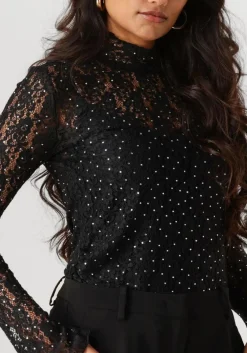 zwarte dante6 tops & t-shirts prebble lace top
