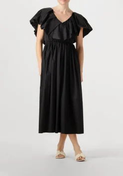 zwarte devotion midi jurk deos