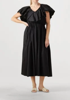 zwarte devotion midi jurk deos