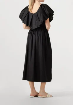 zwarte devotion midi jurk deos