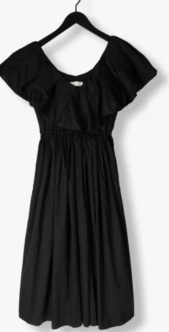 zwarte devotion midi jurk deos