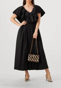 zwarte devotion midi jurk deos