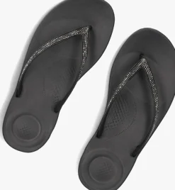 zwarte fitflop teenslippers iqushion sparkle
