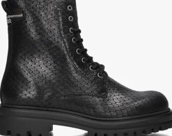 zwarte floris van bommel enkellaarsjes wonki 04.21