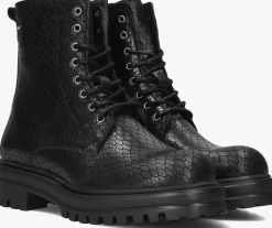 zwarte floris van bommel enkellaarsjes wonki 04.21