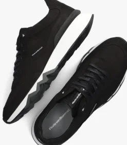 zwarte floris van bommel lage sneakers sfm-10136 de zager
