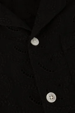 zwarte forét casual overhemd leo paisley shirt