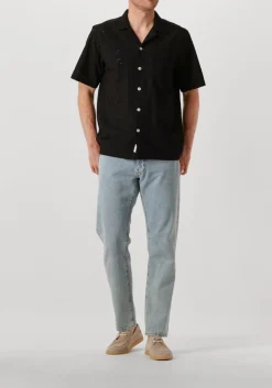 zwarte forét casual overhemd leo paisley shirt