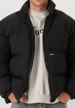 zwarte forét gewatteerde jas polar puffer jacket