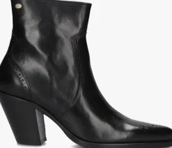 zwarte fred de la bretoniere enkellaarsjes blaire ankle boot