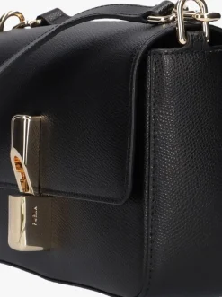 zwarte furla schoudertas iride s crossbody