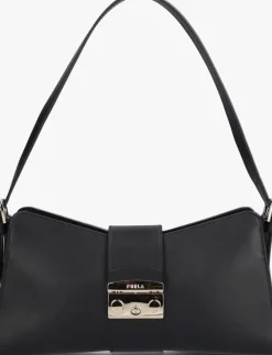 zwarte furla schoudertas metropolis mini shoulder bag remix