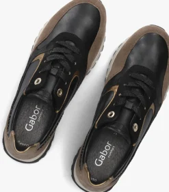 zwarte gabor lage sneakers 375