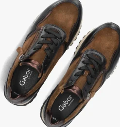 zwarte gabor lage sneakers 378