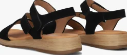 zwarte gabor platte sandalen 063