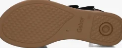 zwarte gabor platte sandalen 063