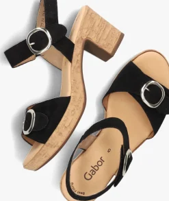 zwarte gabor sandalen 764.1