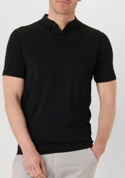 zwarte genti polo polo button ss k2046-1260