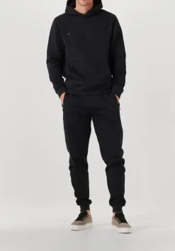 zwarte genti trui basic logo hoodie