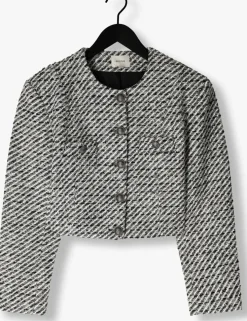 zwarte gestuz blazer amilinagz jacket