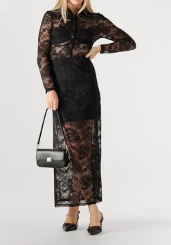 zwarte gestuz maxirok gzleala skirt